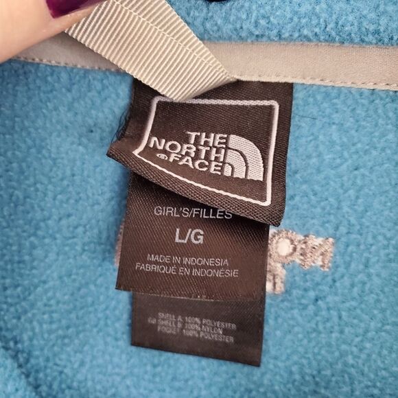 North Face zip up fleece jacket long sleeve girls - Picture 6 of 8